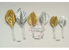 Leaves on wire (V2) 4cm (Medium) - Pack of 5